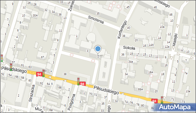 Bytom, Plac Króla Jana III Sobieskiego, 2, mapa Bytomia