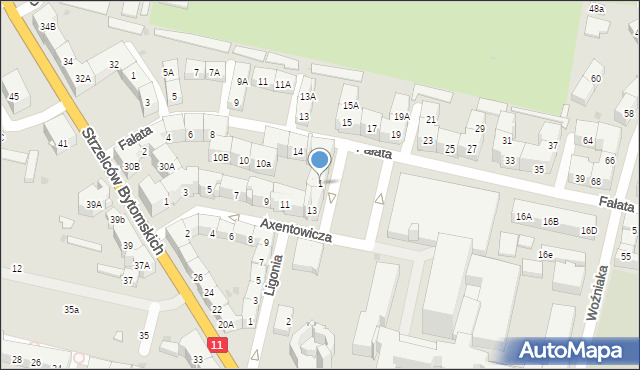 Bytom, Plac Rodła, 1, mapa Bytomia