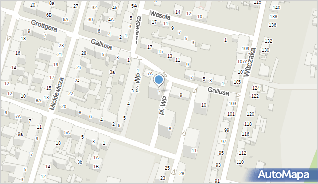 Bytom, Plac Wojska Polskiego, 7, mapa Bytomia