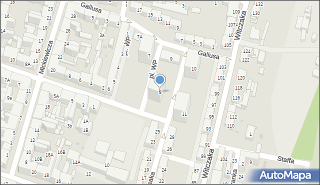 Bytom, Plac Wojska Polskiego, 8, mapa Bytomia