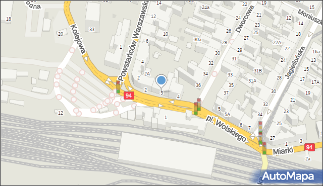 Bytom, Plac Wolskiego Michała, 3, mapa Bytomia