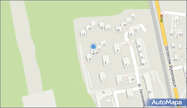 Bytom, Plac Żeromskiego Stefana, 10, mapa Bytomia