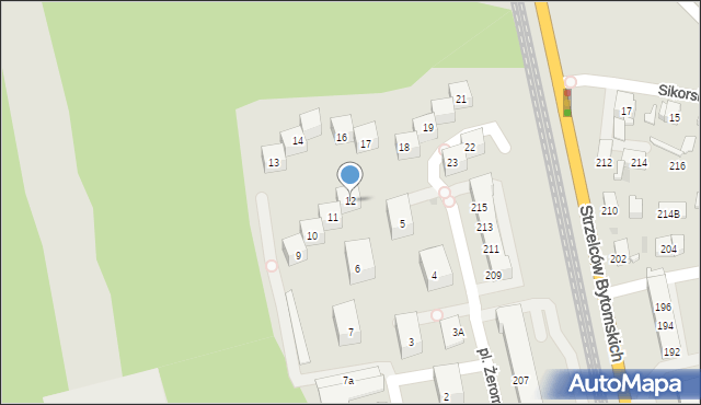 Bytom, Plac Żeromskiego Stefana, 12, mapa Bytomia