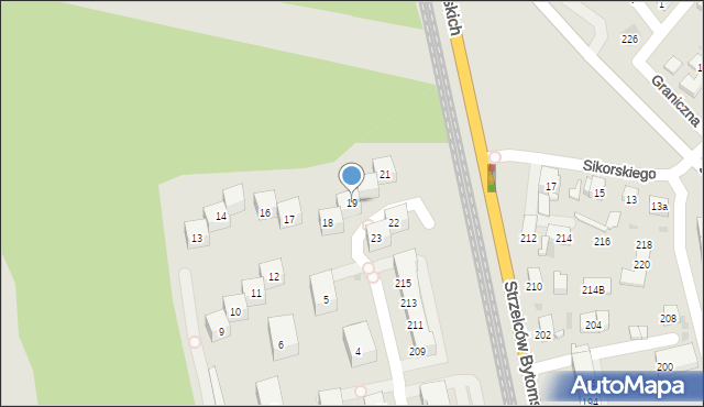 Bytom, Plac Żeromskiego Stefana, 19, mapa Bytomia