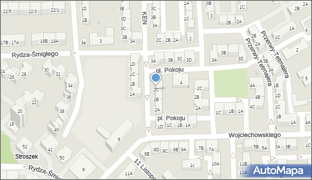 Bytom, Plac Pokoju, 2C, mapa Bytomia