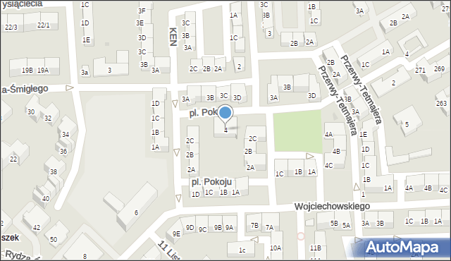 Bytom, Plac Pokoju, 4, mapa Bytomia