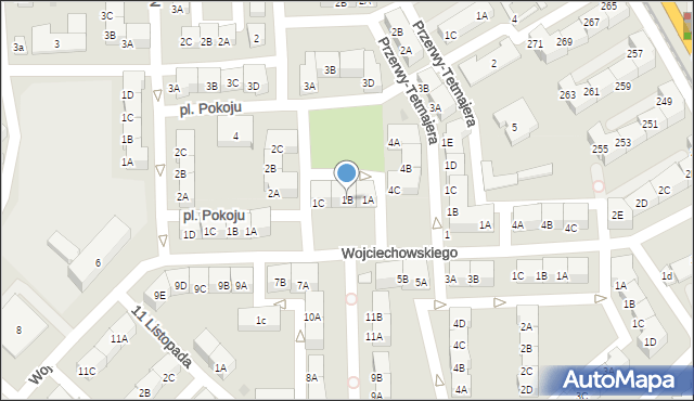 Bytom, Plac Powstańców Śląskich, 1B, mapa Bytomia