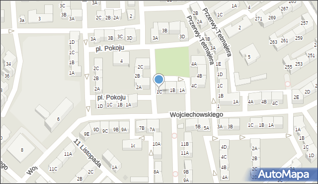 Bytom, Plac Powstańców Śląskich, 1C, mapa Bytomia