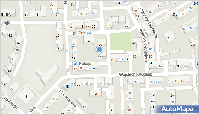 Bytom, Plac Powstańców Śląskich, 2A, mapa Bytomia