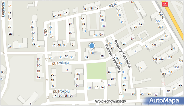 Bytom, Plac Powstańców Śląskich, 3B, mapa Bytomia