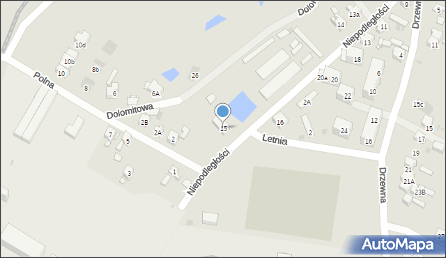 Bytom, Plac Niepodległości, 15, mapa Bytomia