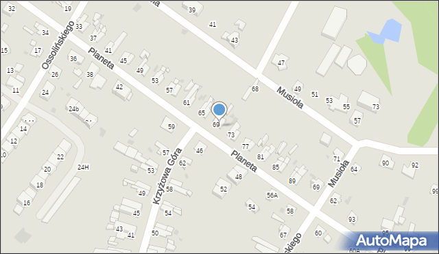 Bytom, Planeta, 71, mapa Bytomia