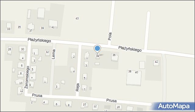 Cedry Wielkie, Płażyńskiego Macieja, 34, mapa Cedry Wielkie