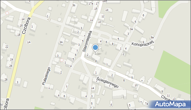Cedynia, Plac Wolności, 8a, mapa Cedynia