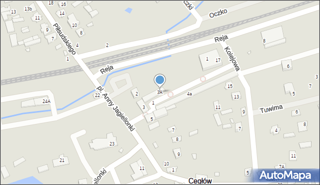 Cegłów, Plac Anny Jagiellonki, 3A, mapa Cegłów