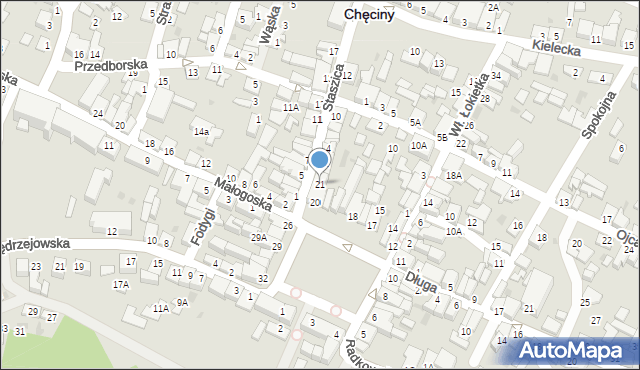 Chęciny, Plac 2 Czerwca, 21, mapa Chęciny