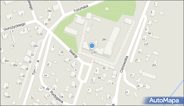 Chełmno, Plac Rydygiera, dr., 1, mapa Chełmno