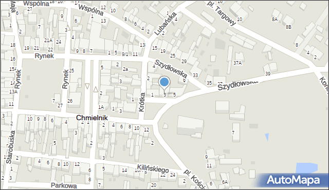 Chmielnik, Plac Kościelny, 3, mapa Chmielnik
