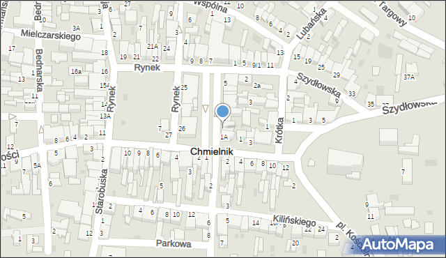 Chmielnik, Plac Kościuszki Tadeusza, gen., 1B, mapa Chmielnik