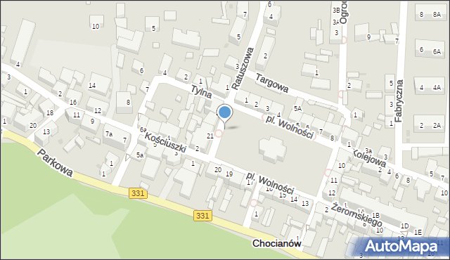 Chocianów, Plac Wolności, 21a, mapa Chocianów