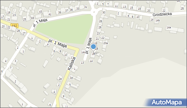 Chocz, Plac 1 Maja, 16, mapa Chocz