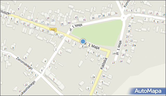 Chocz, Plac 1 Maja, 5, mapa Chocz