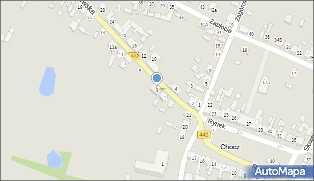 Chocz, Pleszewska, 3, mapa Chocz