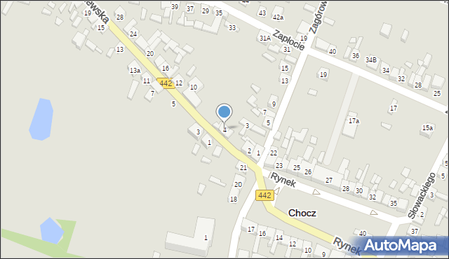 Chocz, Pleszewska, 4, mapa Chocz