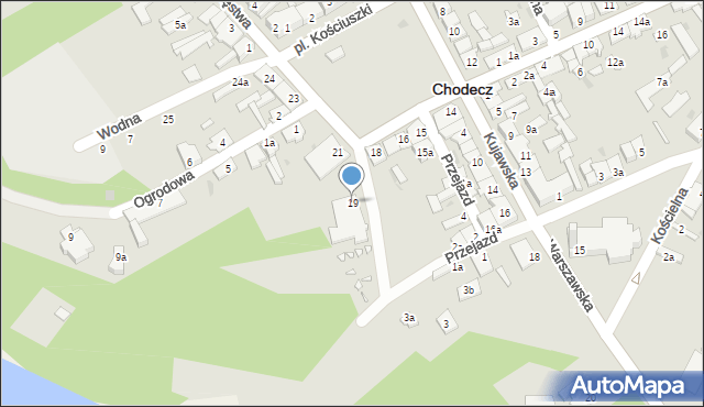 Chodecz, Plac Kościuszki Tadeusza, gen., 19, mapa Chodecz