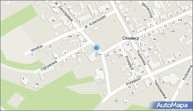 Chodecz, Plac Kościuszki Tadeusza, gen., 21, mapa Chodecz