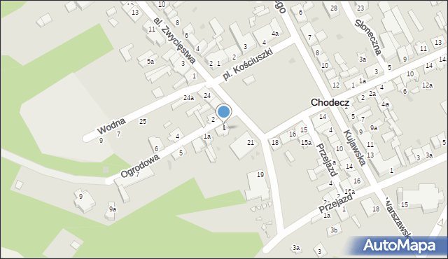 Chodecz, Plac Kościuszki Tadeusza, gen., 22, mapa Chodecz