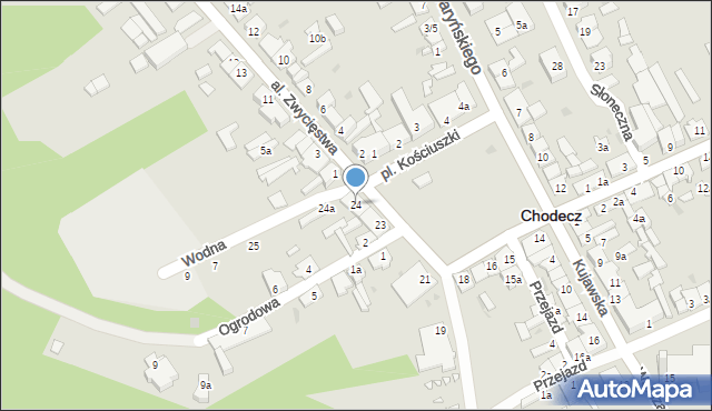 Chodecz, Plac Kościuszki Tadeusza, gen., 24, mapa Chodecz