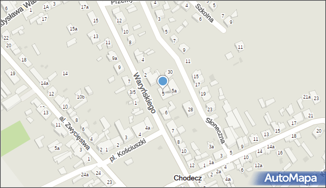 Chodecz, Plac Kościuszki Tadeusza, gen., 5, mapa Chodecz