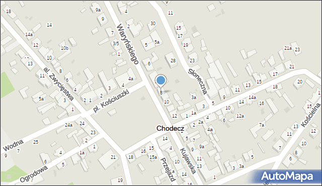 Chodecz, Plac Kościuszki Tadeusza, gen., 8, mapa Chodecz