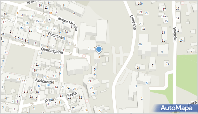 Chojnice, Plac Kościelny, 3, mapa Chojnic