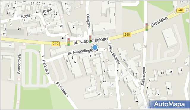 Chojnice, Plac Niepodległości, 6, mapa Chojnic