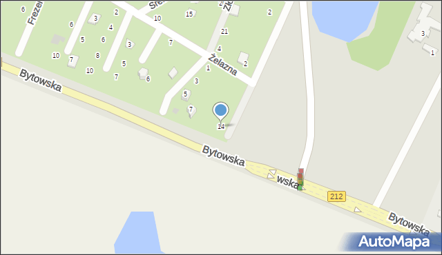 Chojnice, Platynowa, 14, mapa Chojnic