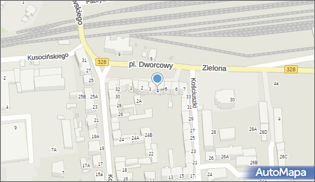 Chojnów, Plac Dworcowy, 4, mapa Chojnów