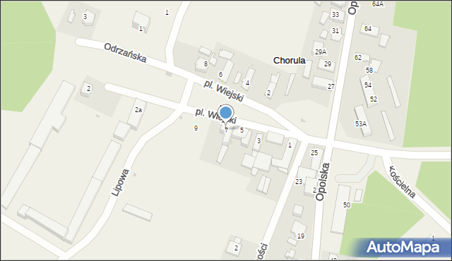 Chorula, Plac Wiejski, 7, mapa Chorula