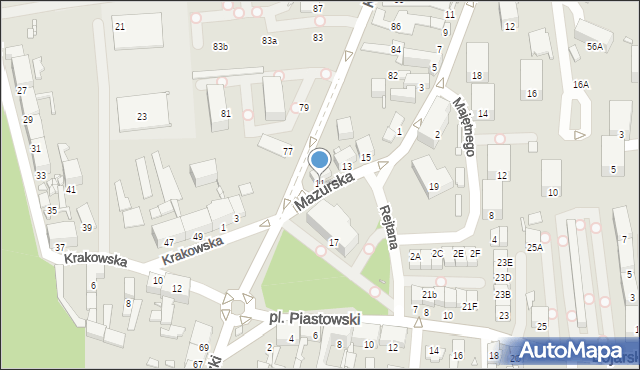 Chorzów, Plac Piastowski, 11, mapa Chorzów