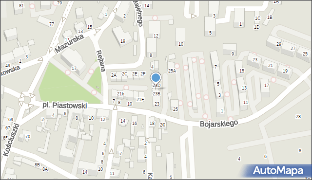 Chorzów, Plac Piastowski, 23C, mapa Chorzów