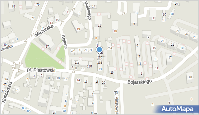 Chorzów, Plac Piastowski, 23D, mapa Chorzów
