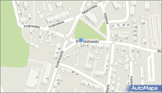 Chorzów, Plac Piastowski, 4, mapa Chorzów