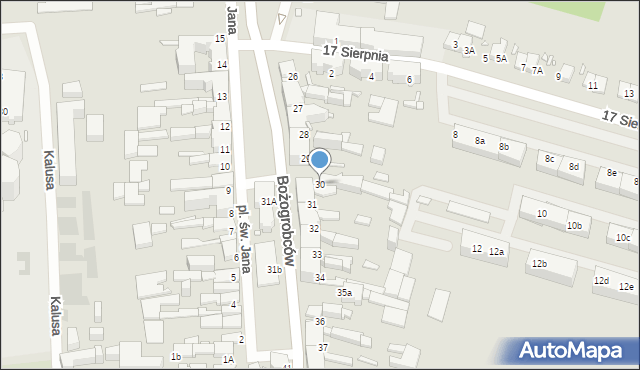 Chorzów, Plac św. Jana, 30, mapa Chorzów