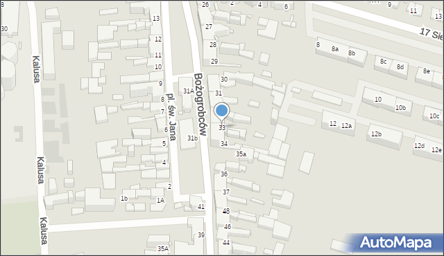 Chorzów, Plac św. Jana, 33, mapa Chorzów