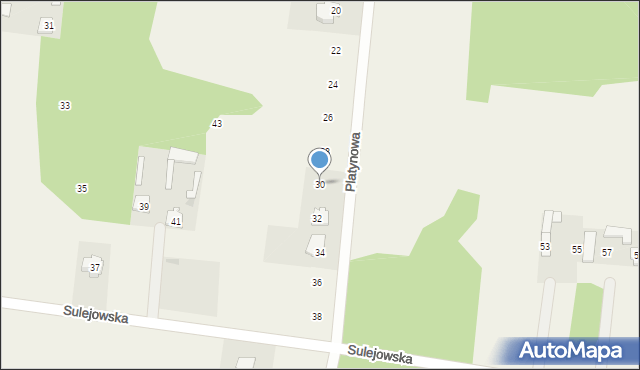 Chrzęsne, Platynowa, 30, mapa Chrzęsne