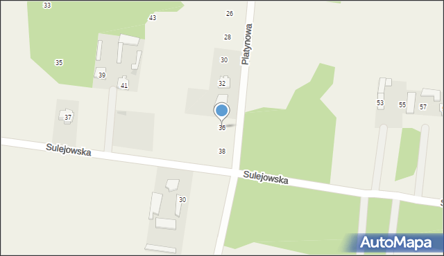 Chrzęsne, Platynowa, 36, mapa Chrzęsne