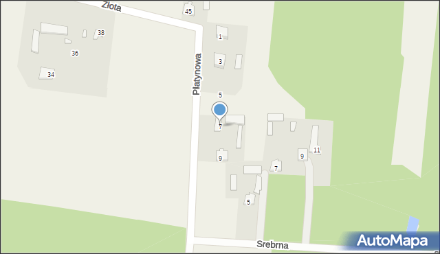 Chrzęsne, Platynowa, 7, mapa Chrzęsne