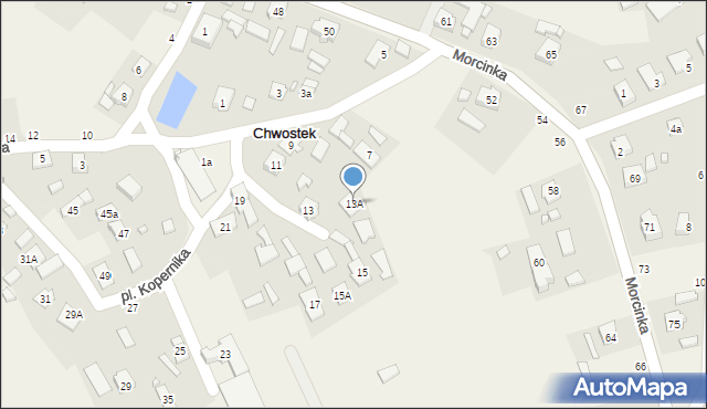 Chwostek, Plac Kopernika Mikołaja, 13A, mapa Chwostek