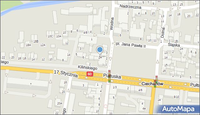 Ciechanów, Plac Jana Pawła II, 2A, mapa Ciechanów
